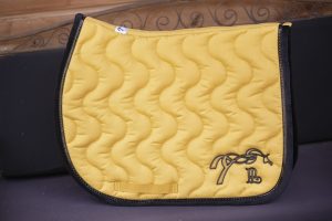 PENELOPE - Tapis de selle "Classique" Moutarde / Noir