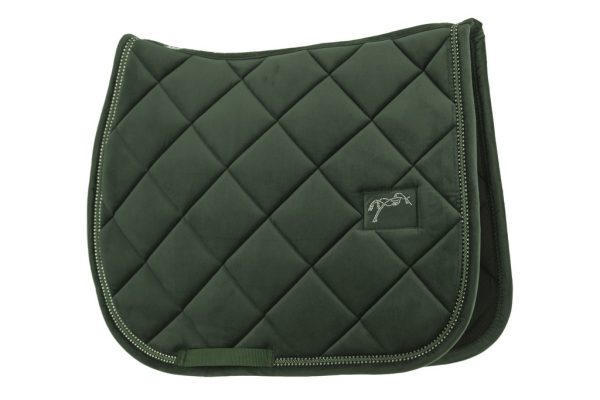 PENELOPE - Tapis de selle "New strass" Vert foncé