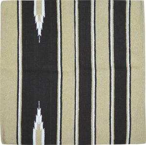 WESTRIDE - Tapis Navajo Coton/Acrylique Beige/Noir