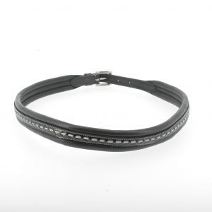 PENELOPE - Ceinture "Point sellier"  Cuir Noir