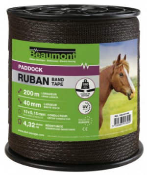 BEAUMONT - Ruban pour clôture 40mm Brun
