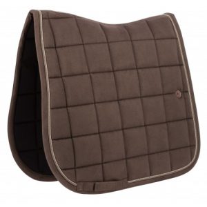 EQUITHEME - Tapis de Selle "Suède" Chocolat