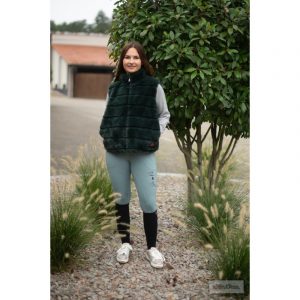 JU&PA - Gilet Fourrure "Virginie" Vert Canard