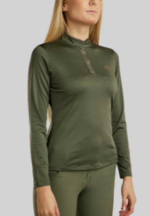 MONTAR - Polo "Briella" Crystal Rosegold Vert