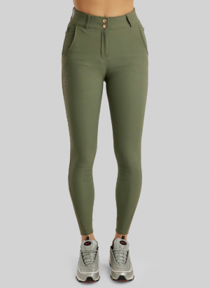 MONTAR - Pantalon "Briella" Vert Sapin