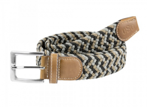 USG - Ceinture élastique "Casual" Noir/Gris/Beige