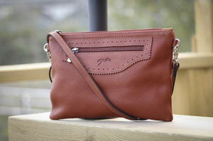 PENELOPE - Pochette Cuir "Emma" Cognac