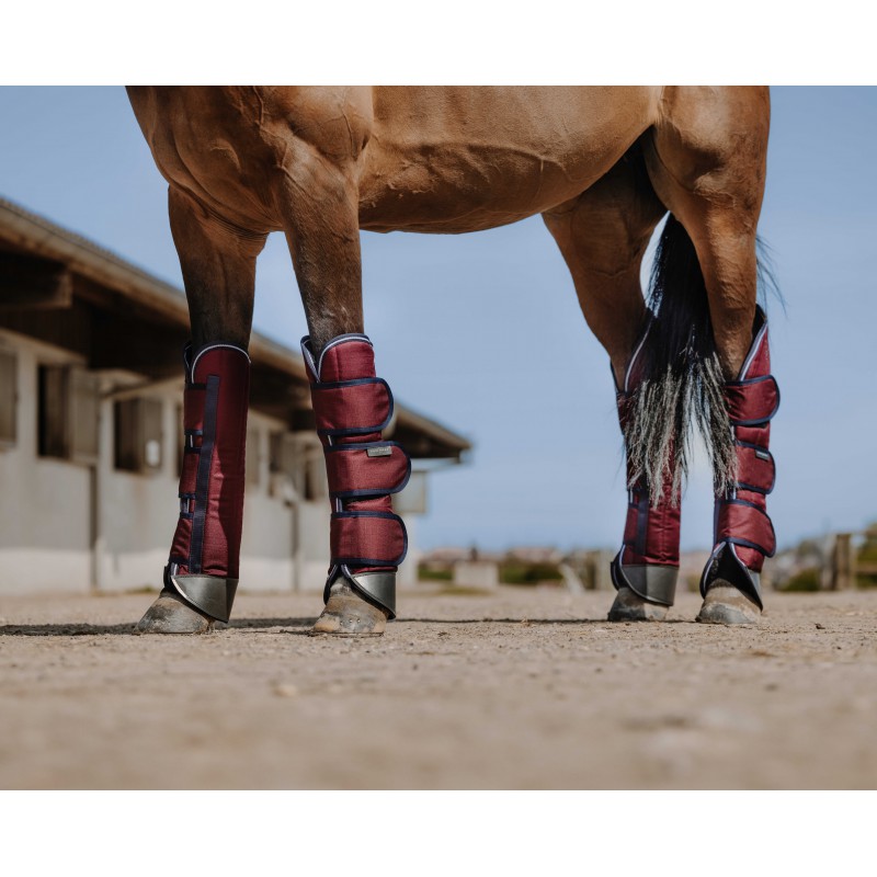 EQUITHEME - Guêtres de Transport "TYREX 1200D renforcées" Bordeaux