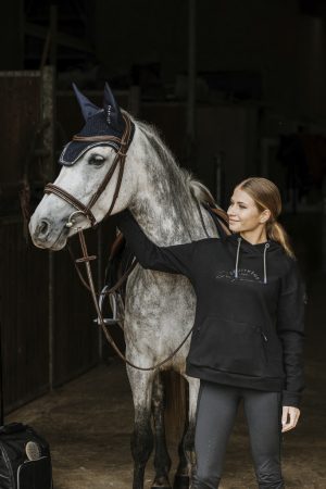 EQUITHEME - Sweat Je T'aime "Selena" Noir
