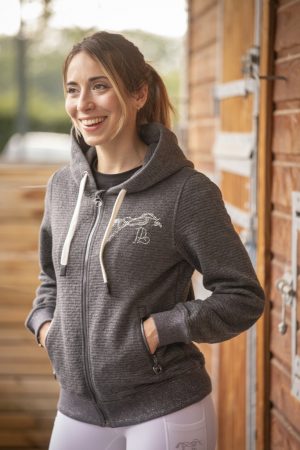 PENELOPE - Sweat-Shirt "TRESSY-FLOCK" Gris