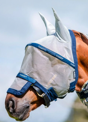 HORSEWARE - Masque anti-mouches Silver / Navy