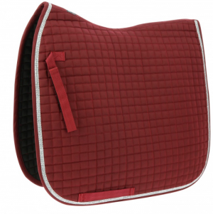 RIDING WORLD - Tapis de selle "Girly" Bordeaux