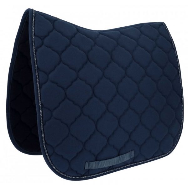 RIDING WORLD - Tapis de selle "Rope" Marine