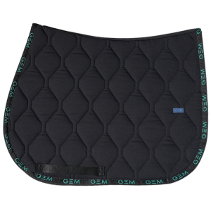 GEM - Tapis de selle "LOVE" Noir/Vert