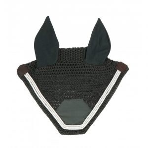 EQUITHEME - Bonnet anti-mouches "Badge" CH. Gris