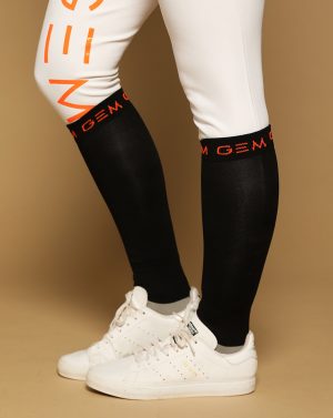 GEM - Chausettes "Love" Noir/Corail