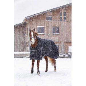 RIDING WORLD - Couverture doublée polaire "Oxford" Noir