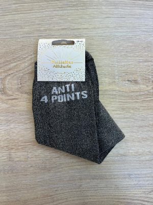 PAILLETTES ATTITUDE - Chaussettes paillettes "Anti 4 points"