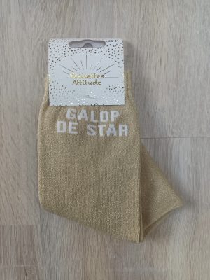 PAILLETTES ATTITUDE - Chaussettes paillettes "Galop de star"