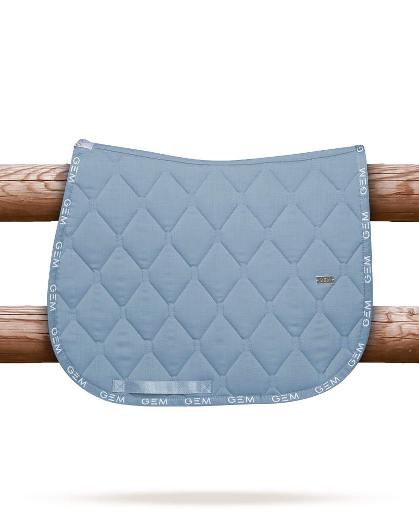 GEM - Tapis de selle "LOVE" Bleu gris