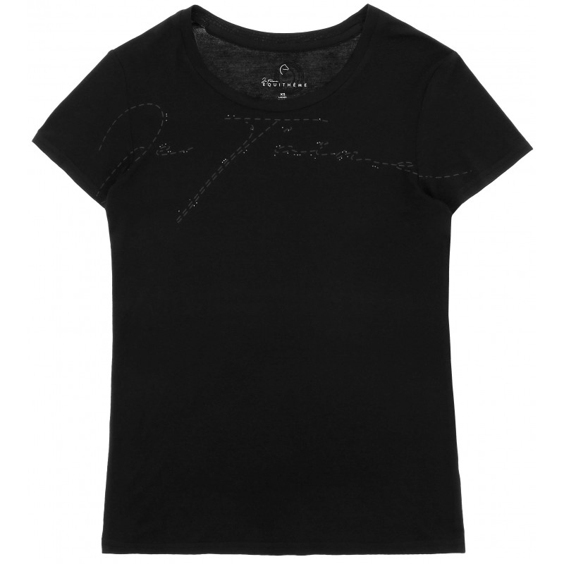 EQUITHEME - T-shirt Je t'aime "Tessie" Noir