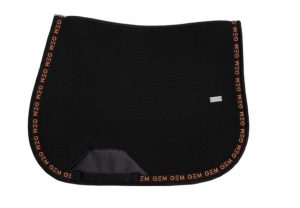 GEM - Tapis de selle "Mesh" Noir/Corail