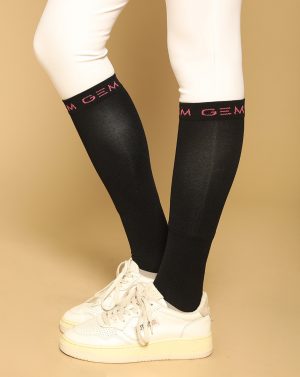GEM - Chaussettes "Love" Noir/Rose