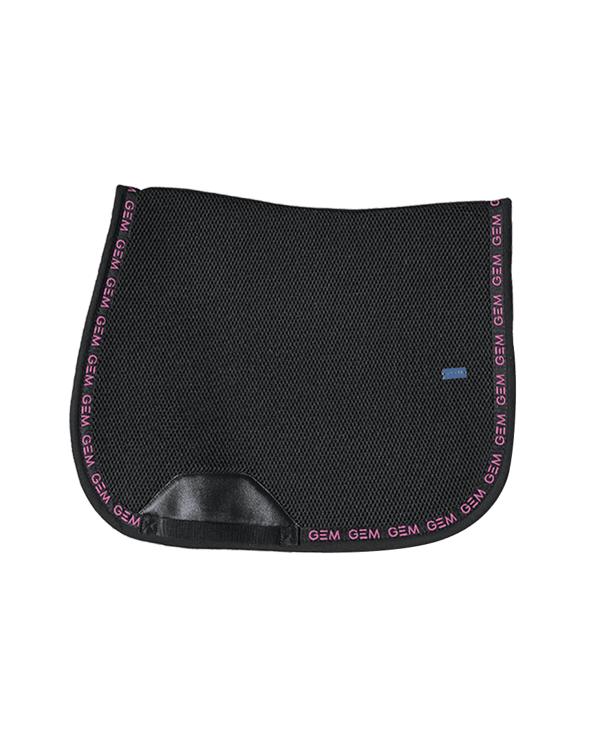 GEM - Tapis de selle "Mesh" Noir/Rose