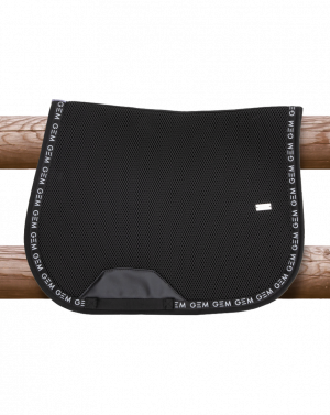GEM - Tapis de selle "Mesh" Noir/Argenté