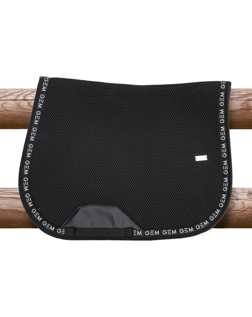 GEM - Tapis de selle "Mesh" Noir/Argenté