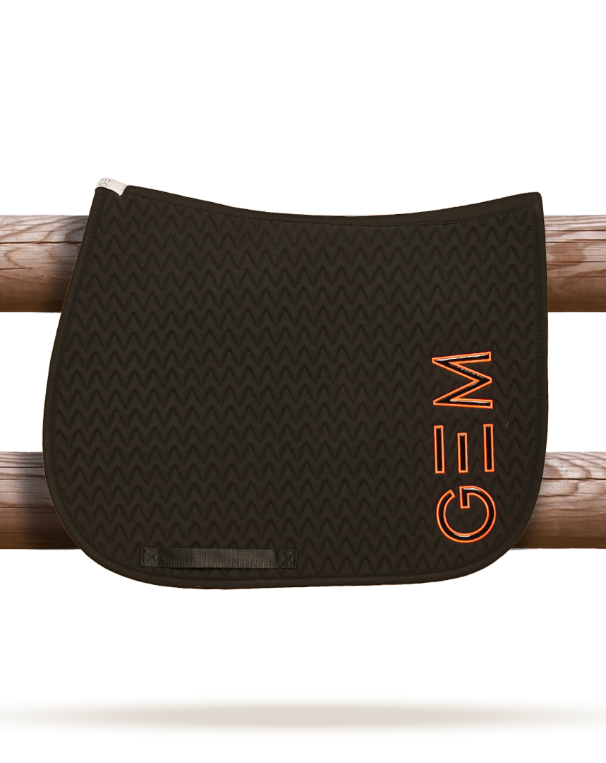 GEM - Tapis de selle "TEN" Noir/Néon