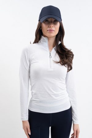 HARCOUR - Polo ML "Breezi" Blanc