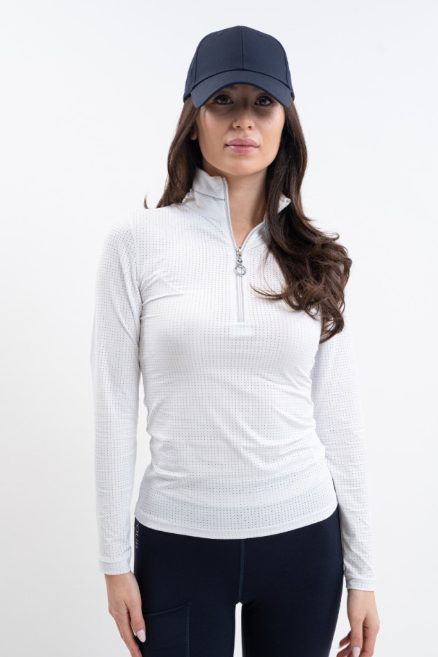 HARCOUR - Polo ML "Breezi" Blanc