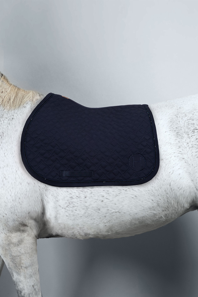 HARCOUR - Tapis de selle "Saphir" Marine – Image 3