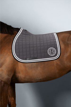 HARCOUR - Tapis de selle "Soft" Ardoise