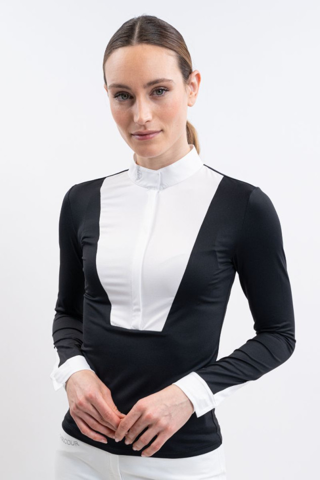 HARCOUR - Polo de concours ML "Stella" Noir