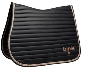 TRIPLE - Tapis de selle Noir