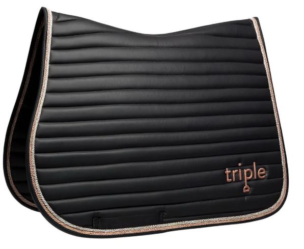 TRIPLE - Tapis de selle Noir