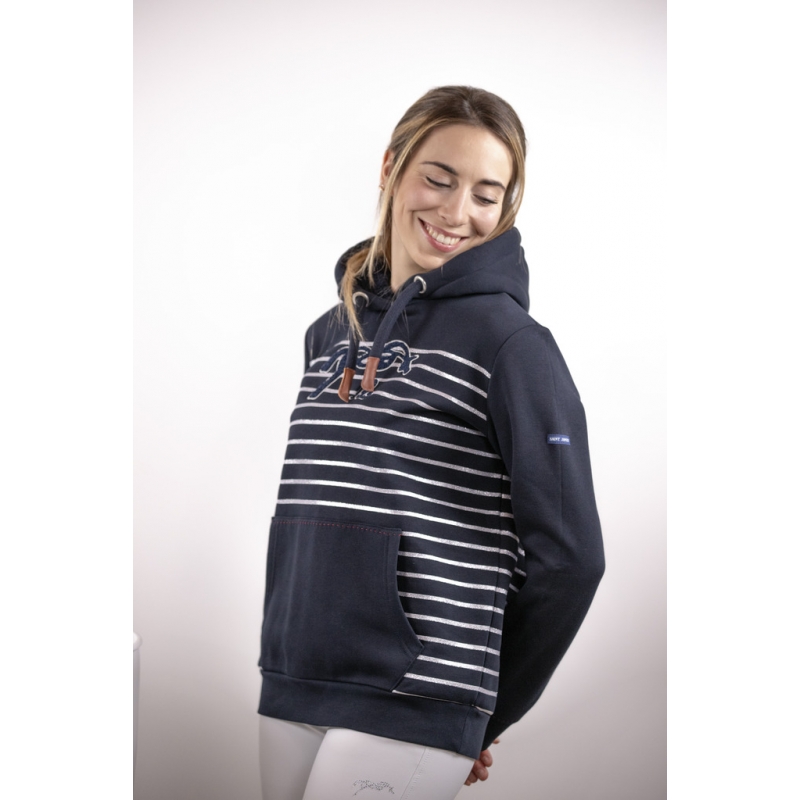 PENELOPE - Sweat "Oceane" L Marine/Ecru