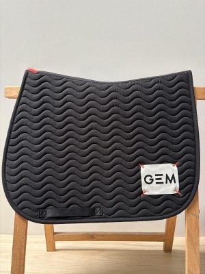 GEM - Tapis de selle "Touc Touc" Noir/Ecru