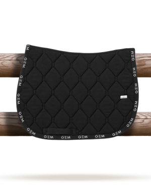 GEM - Tapis de selle "LOVE" Noir Paillette