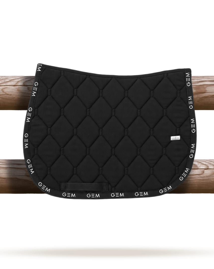 GEM - Tapis de selle "LOVE" Noir Paillette