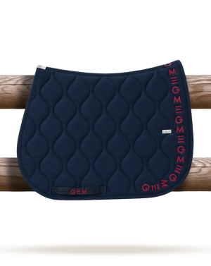 GEM - Tapis de selle "Essentiel" Marine/Bordeaux