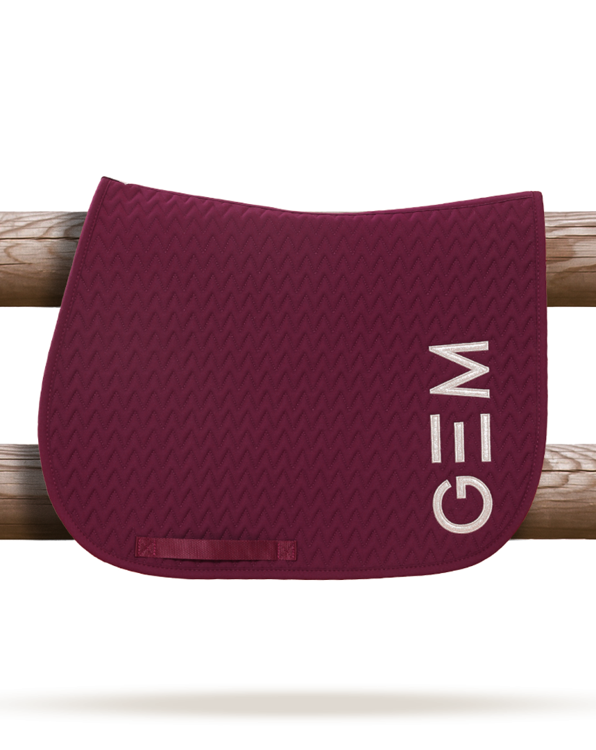 GEM - Tapis de selle "TEN" Bordeaux