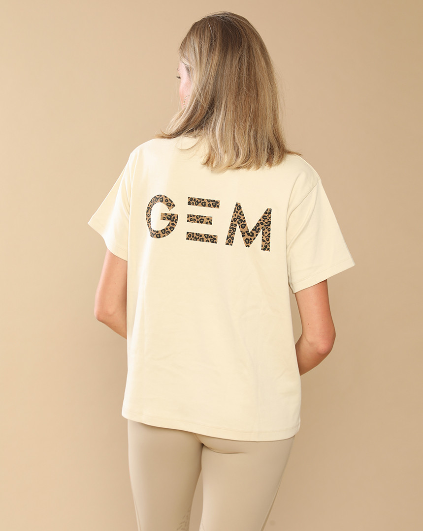 GEM - T-shirt "Éclair" Beige/Léopard – Image 5