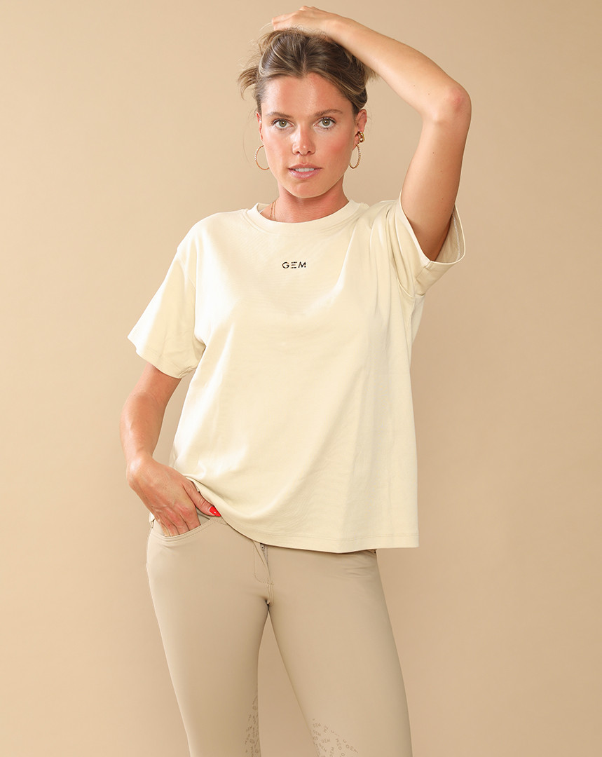 GEM - T-shirt "Éclair" Beige/Léopard – Image 3