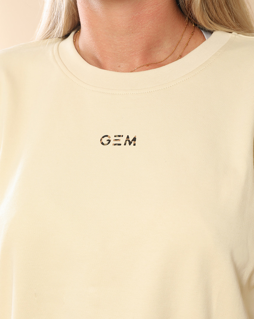 GEM - T-shirt "Éclair" Beige/Léopard – Image 4