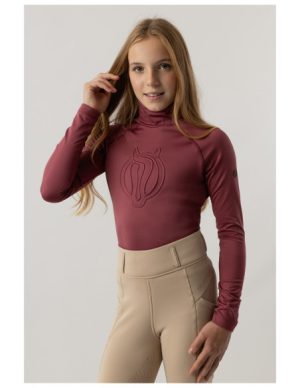 BR - Polo ML "Thermo" Bordeaux